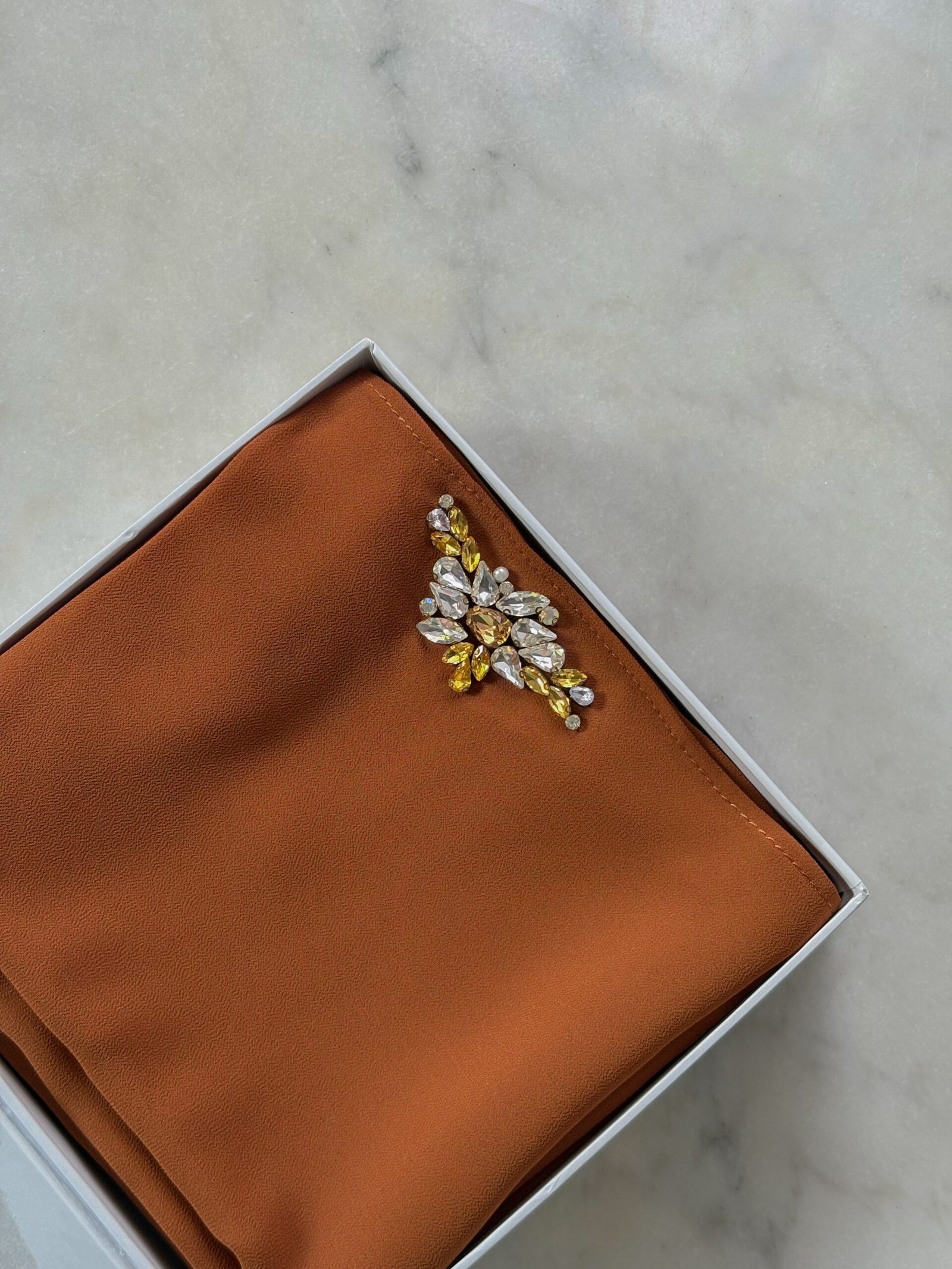 Châle Zeya - Brown Caramel