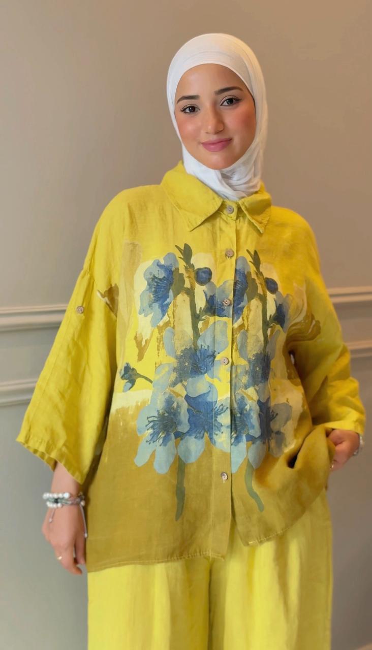 Ensemble 100% lin made in Italy - Taille Standard Couleur Gris