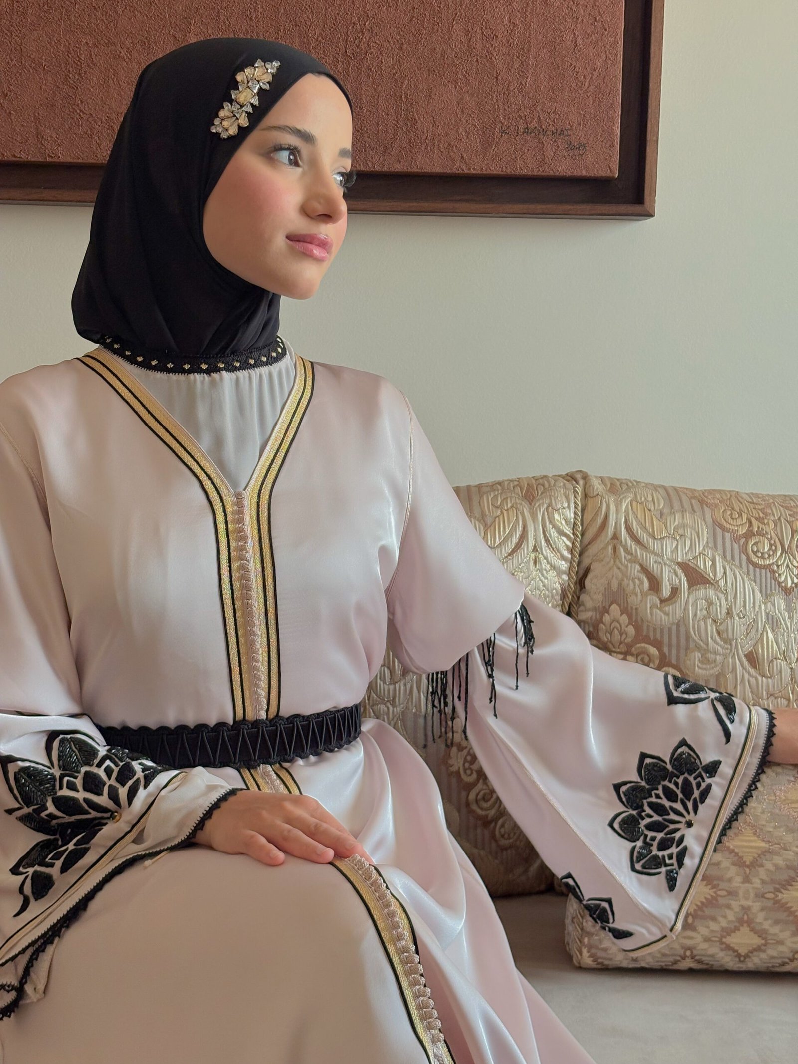 Châle chiffon premium -Black