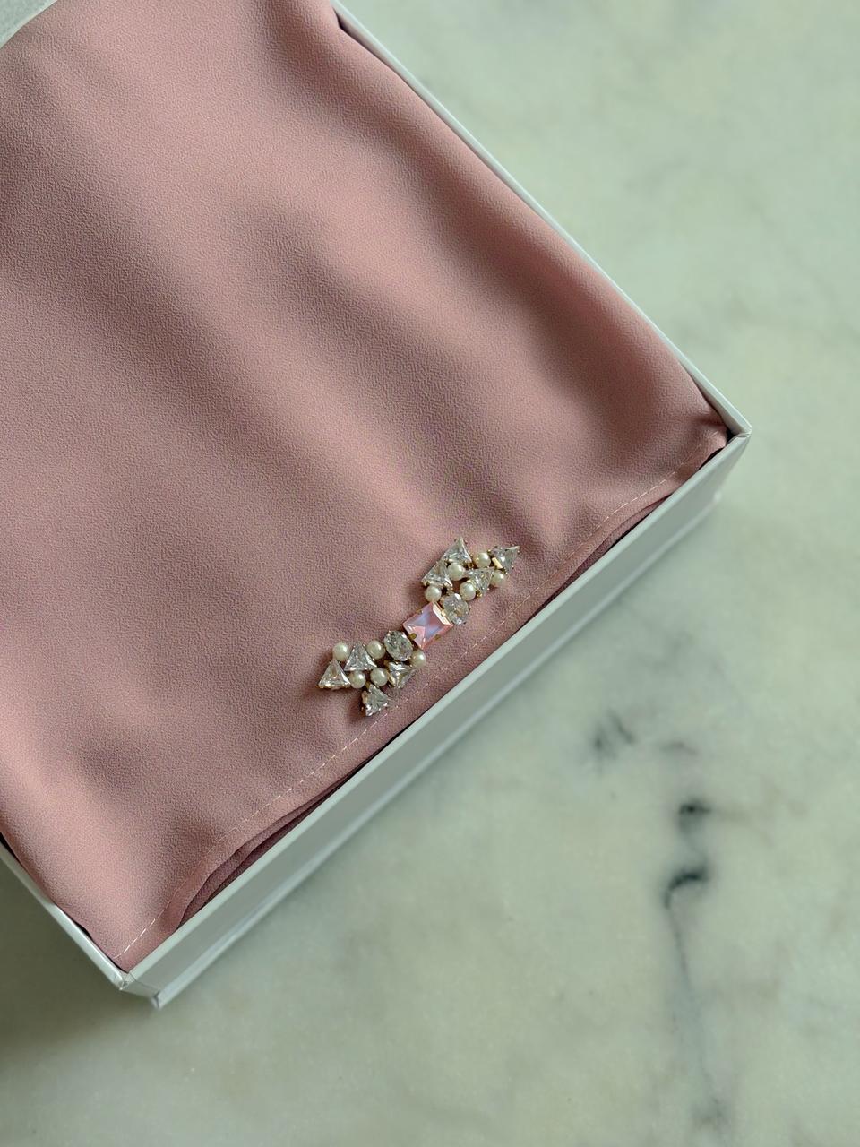 Châle chiffon premium - Baby pink